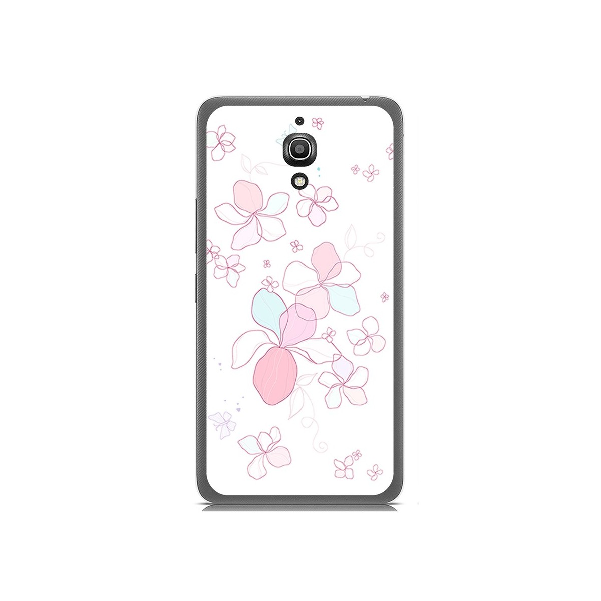 Funda Gel Tpu para Alcatel A2 Xl Diseño Flores Dibujos