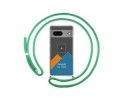 Personaliza tu Funda Colgante Transparente para Google Pixel 7 5G con Cordon Verde Agua Dibujo Personalizada