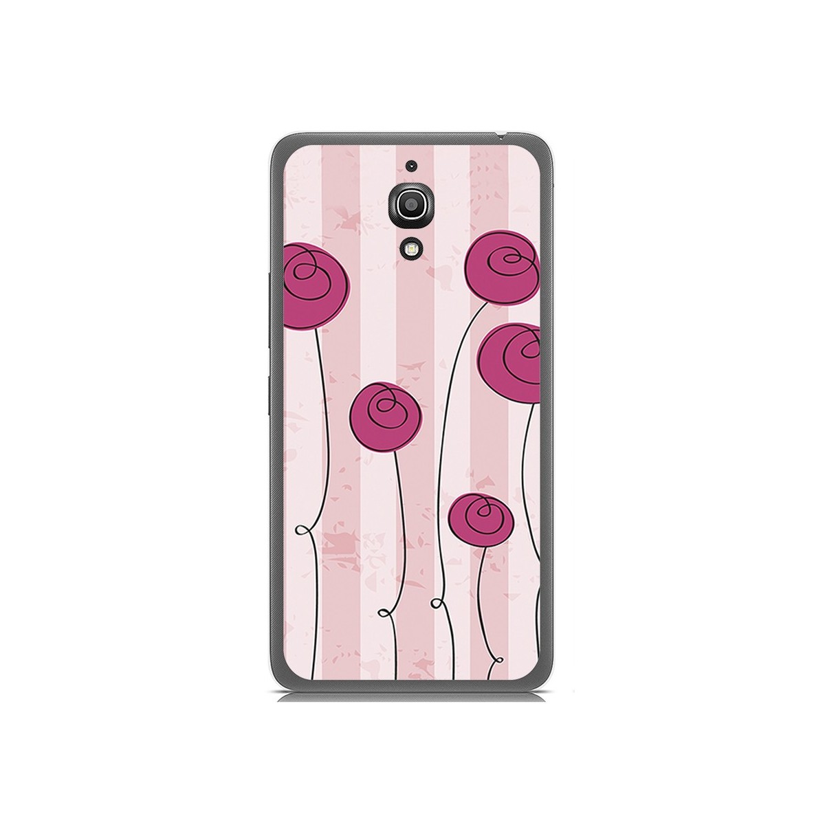 Funda Gel Tpu para Alcatel A2 Xl Diseño Flores Vintage Dibujos