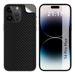 Pegatina Vinilo Autoadhesiva Textura Carbono para iPhone 14 Pro Max (6.7)
