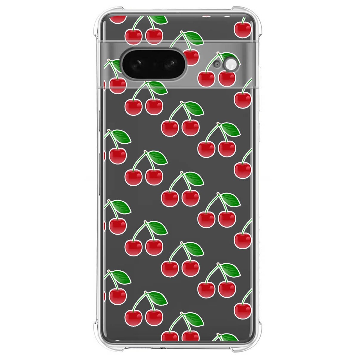 Funda Silicona Antigolpes para Google Pixel 7 5G diseño Cerezas Dibujos