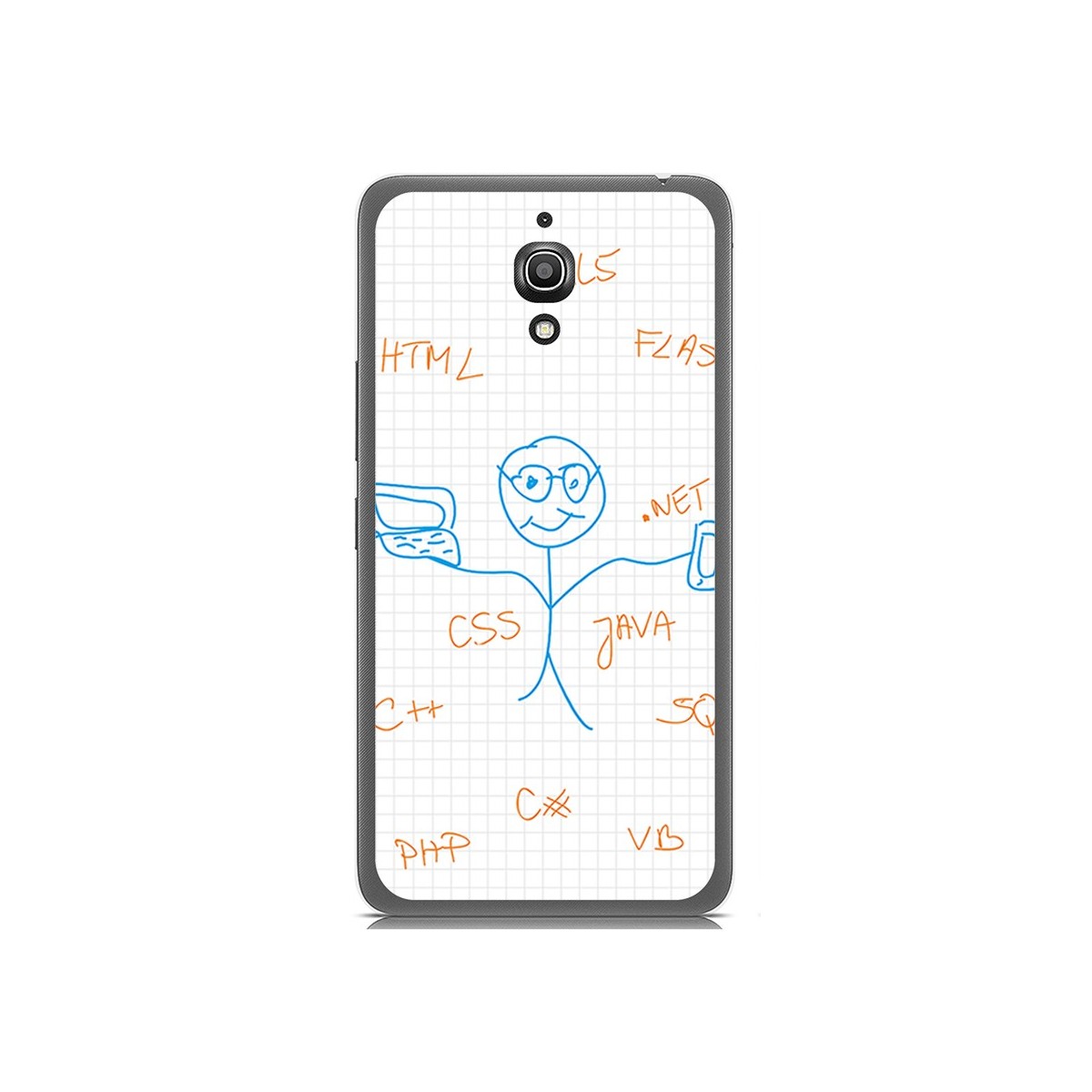 Funda Gel Tpu para Alcatel A2 Xl Diseño Informatico Dibujos