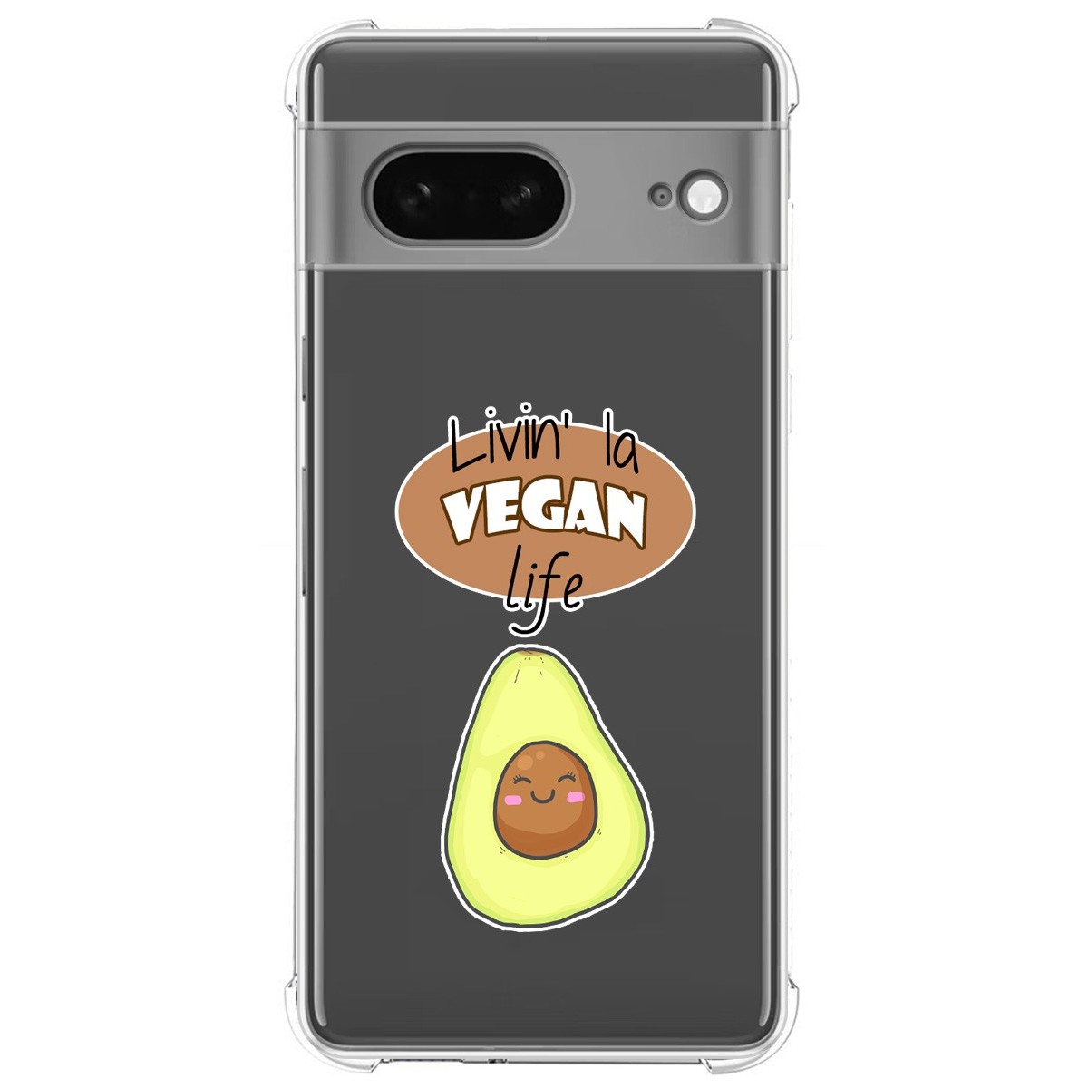 Funda Silicona Antigolpes para Google Pixel 7 5G diseño Vegan Life Dibujos