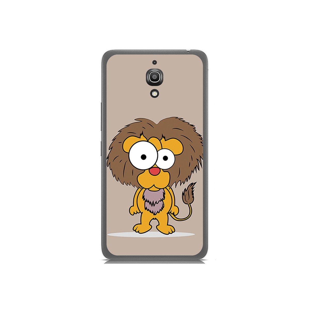 Funda Gel Tpu para Alcatel A2 Xl Diseño Leon Dibujos