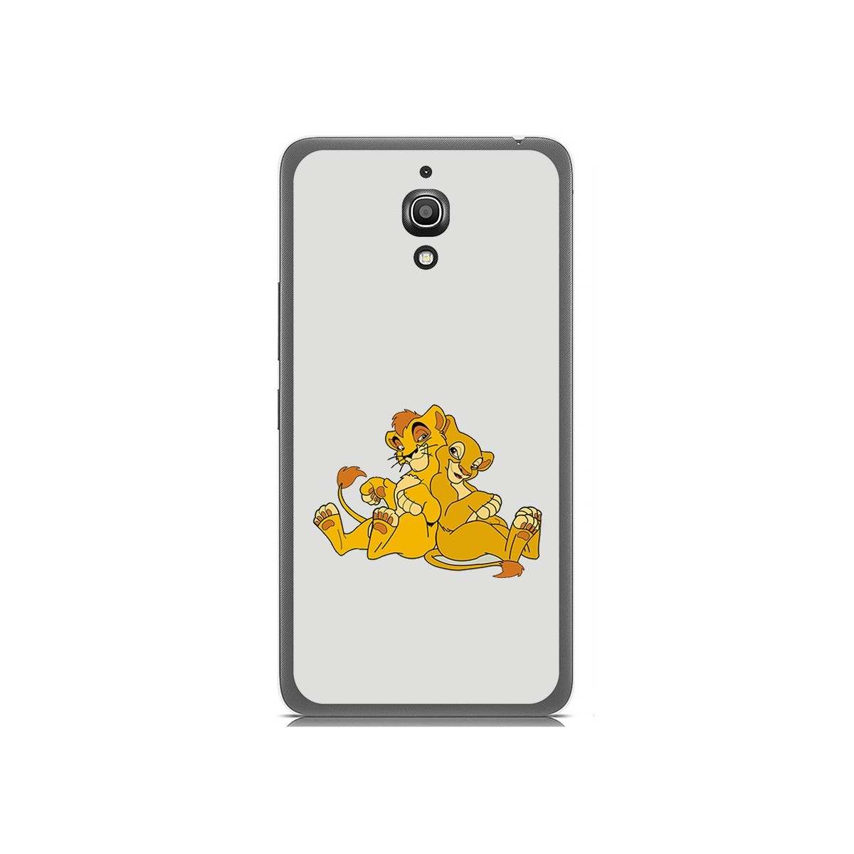 Funda Gel Tpu para Alcatel A2 Xl Diseño Leones Dibujos