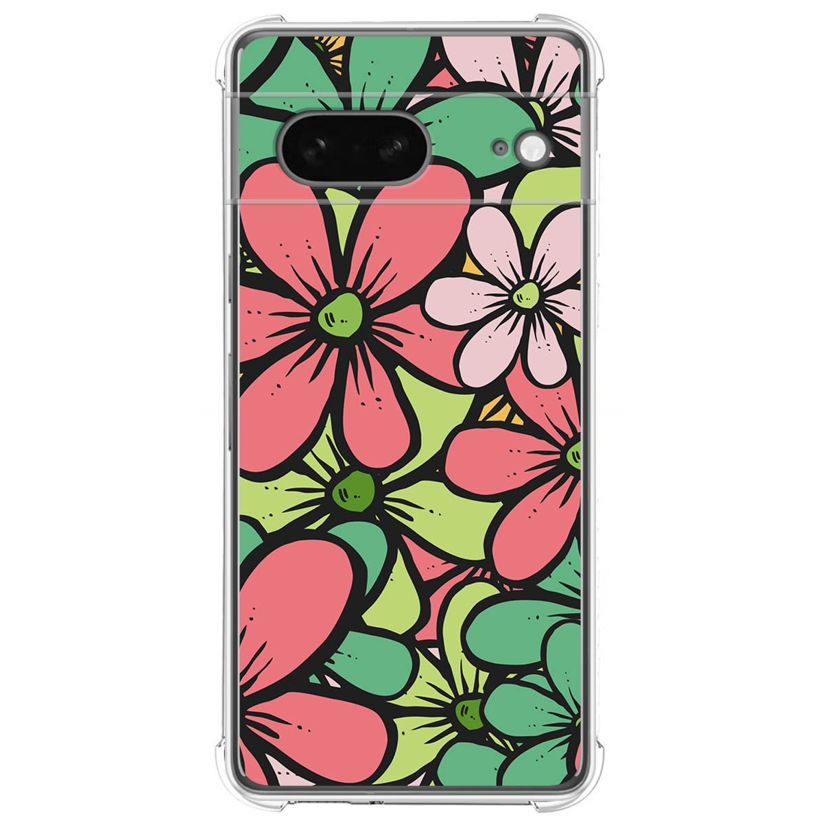 Funda Silicona Antigolpes para Google Pixel 7 5G diseño Flores 02 Dibujos