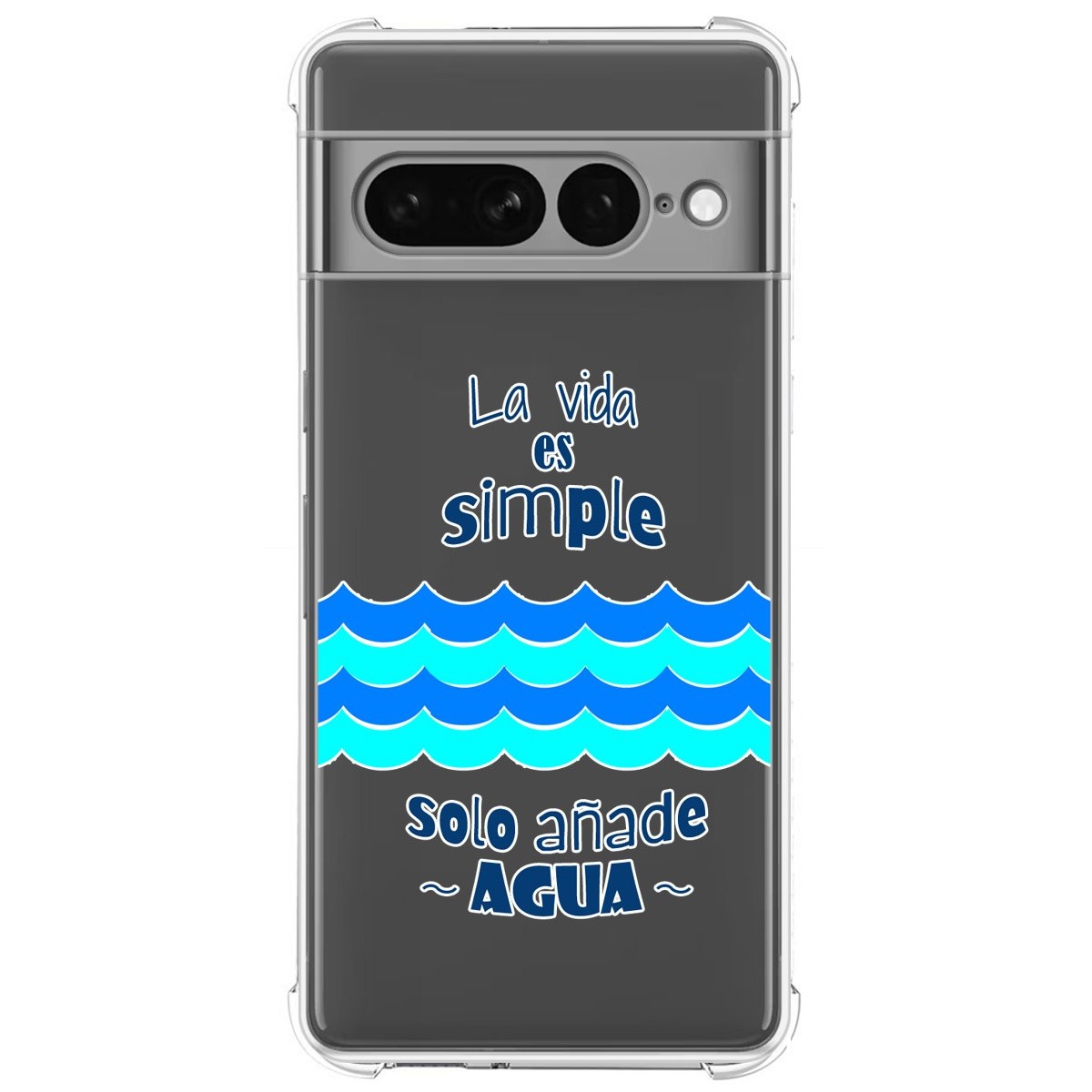 Google Pixel 7 Pro 5G Funda Gel Tpu Silicona transparente dibujo Agua