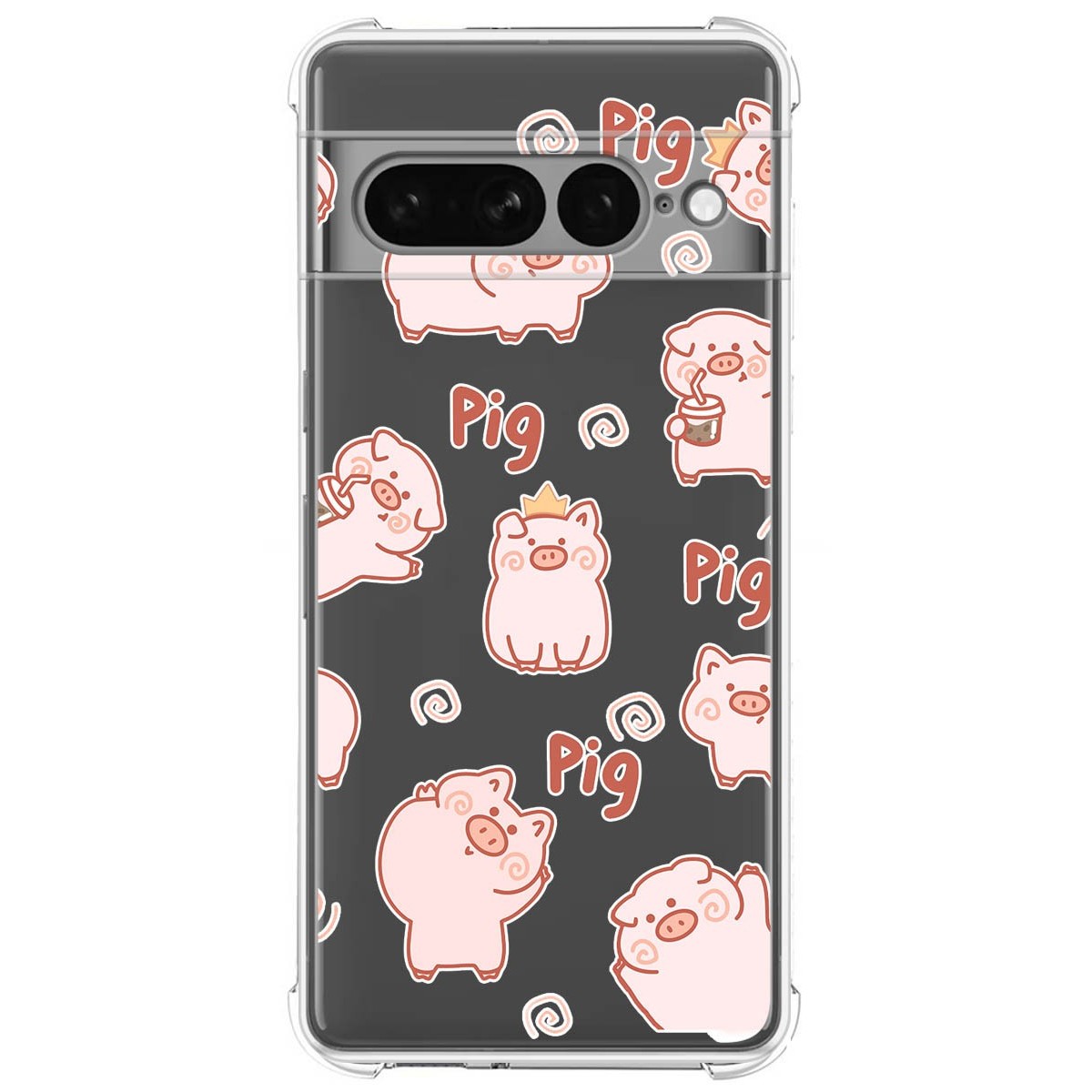 Funda Silicona Antigolpes para Google Pixel 7 Pro 5G diseño Cerdos Dibujos