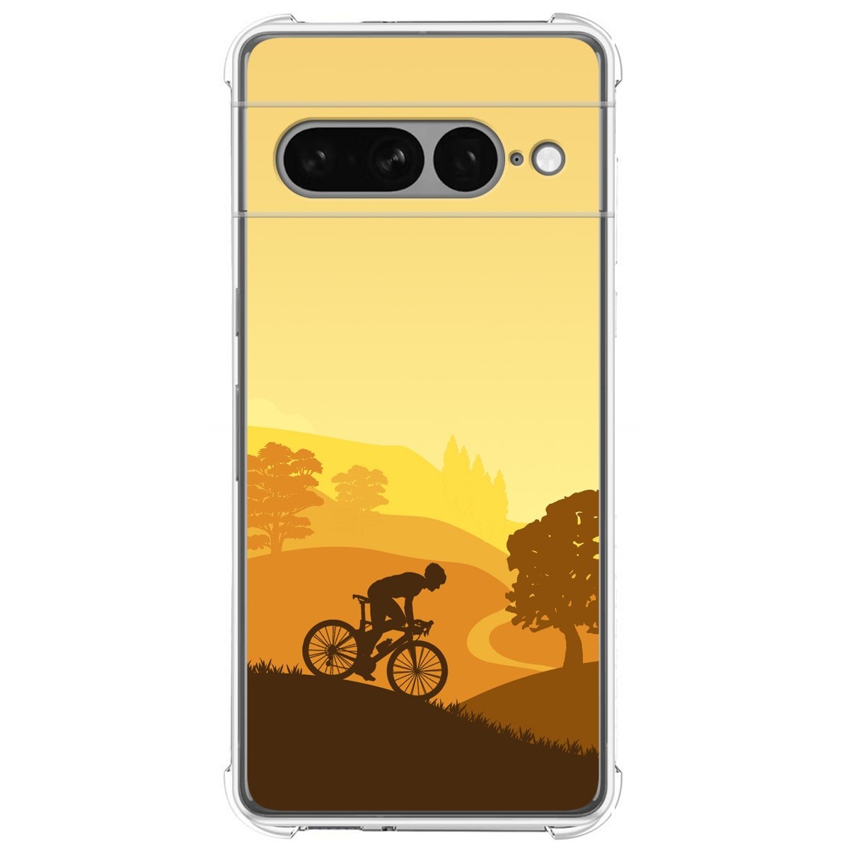 Funda Silicona Antigolpes para Google Pixel 7 Pro 5G diseño Ciclista Dibujos