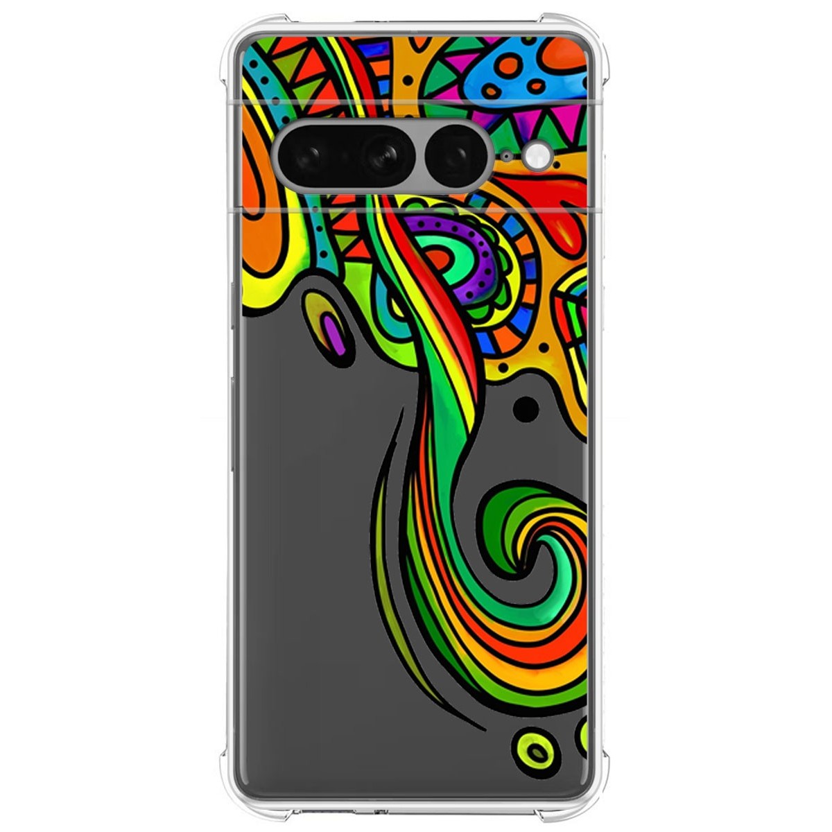 Funda Silicona Antigolpes para Google Pixel 7 Pro 5G diseño Colores Dibujos