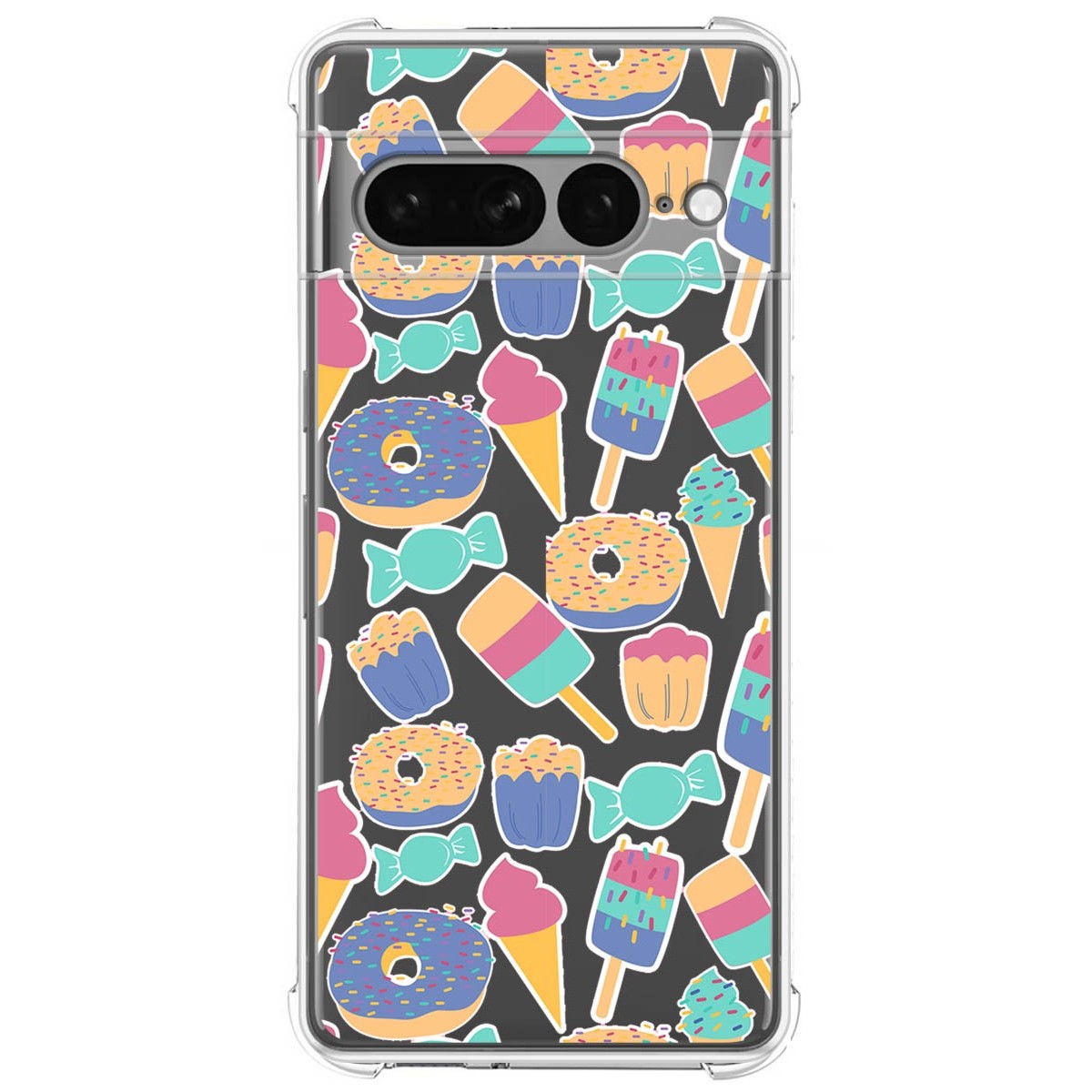 Funda Silicona Antigolpes para Google Pixel 7 Pro 5G diseño Dulces 02 Dibujos