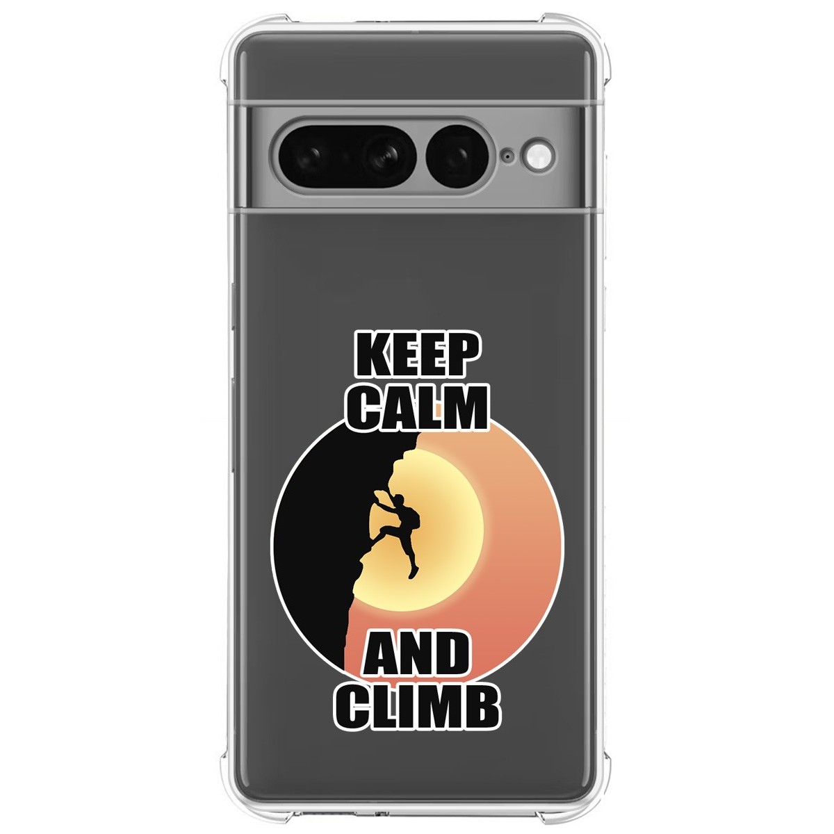 Funda Silicona Antigolpes para Google Pixel 7 Pro 5G diseño Hombre Escalada Dibujos