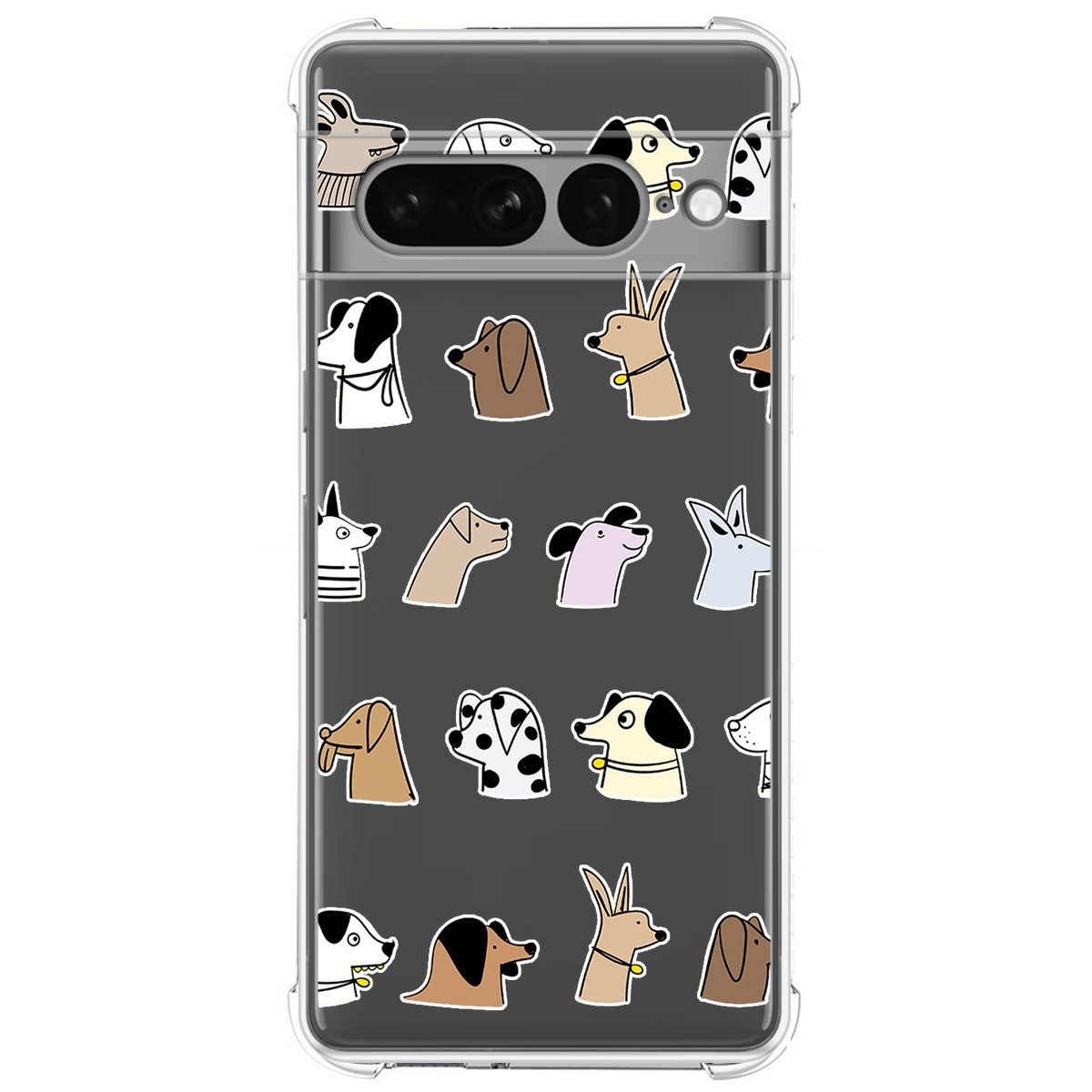 Funda Silicona Antigolpes para Google Pixel 7 Pro 5G diseño Perros Dibujos