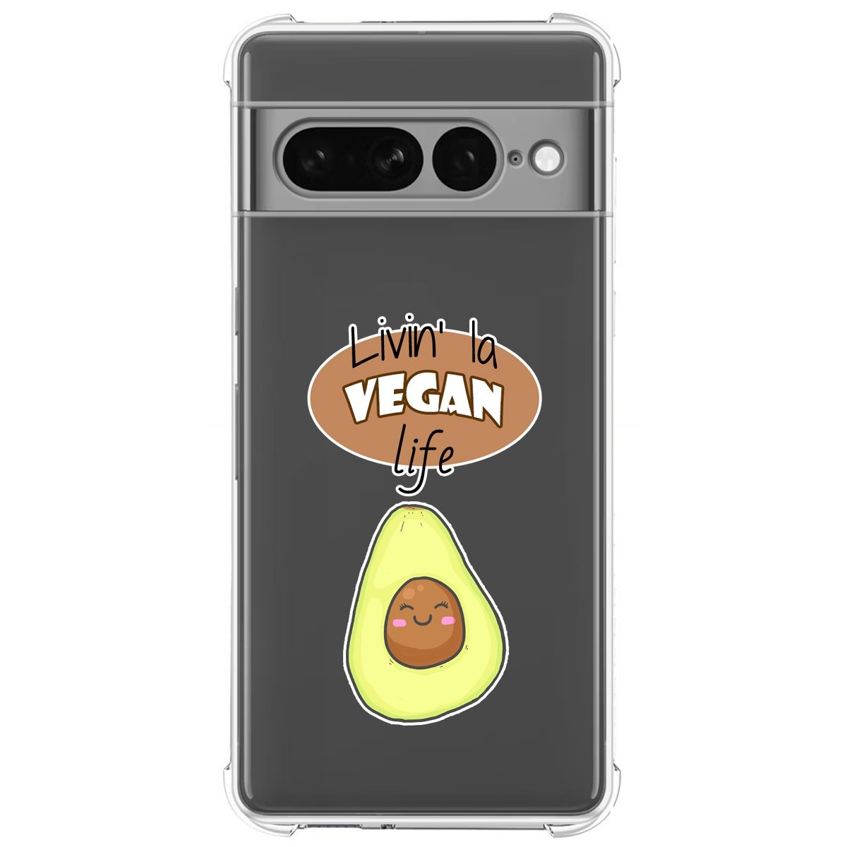 Funda Silicona Antigolpes para Google Pixel 7 Pro 5G diseño Vegan Life Dibujos