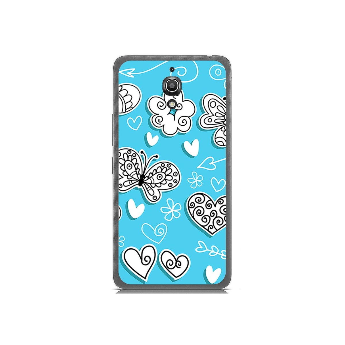 Funda Gel Tpu para Alcatel A2 Xl Diseño Mariposas Dibujos