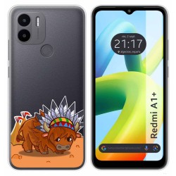 Funda Silicona Transparente para Xiaomi Redmi A1 Plus diseño Bufalo Dibujos