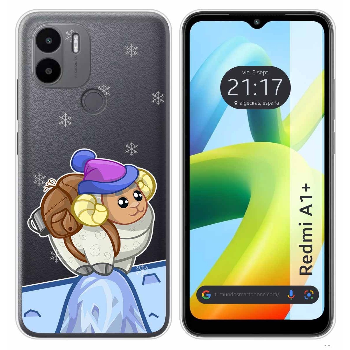 Funda Silicona Transparente para Xiaomi Redmi A1 Plus diseño Cabra Dibujos