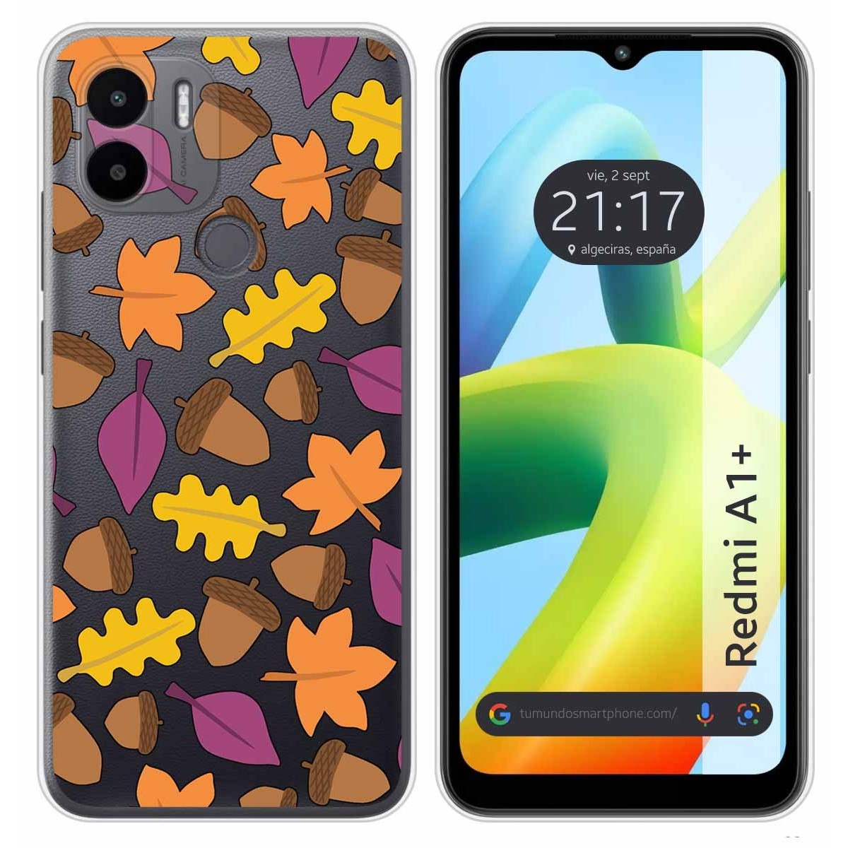 Funda Silicona Transparente para Xiaomi Redmi A1 Plus diseño Otoño Dibujos