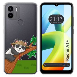Funda Silicona Transparente para Xiaomi Redmi A1 Plus diseño Panda Dibujos