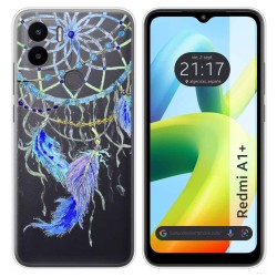 Funda Silicona Transparente para Xiaomi Redmi A1 Plus diseño Plumas Dibujos