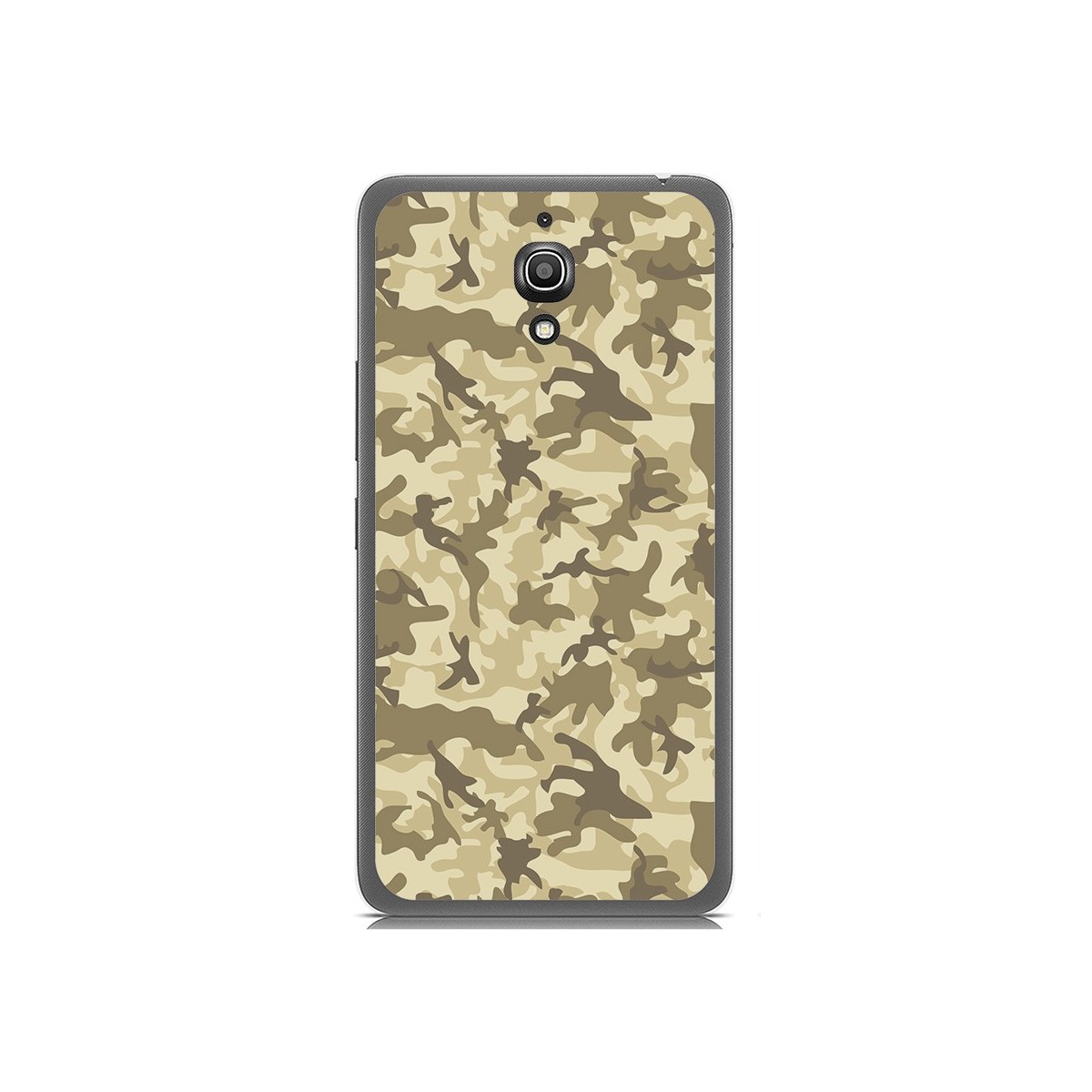 Funda Gel Tpu para Alcatel A2 Xl Diseño Sand Camuflaje Dibujos