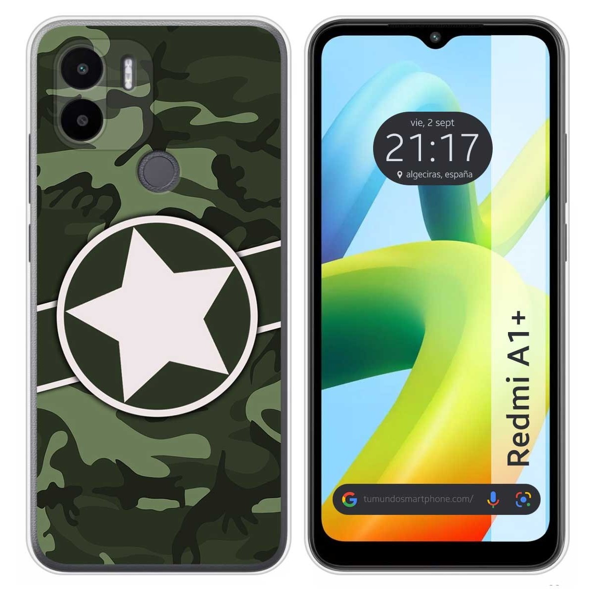 Funda Silicona para Xiaomi Redmi A1 Plus diseño Camuflaje 01 Dibujos