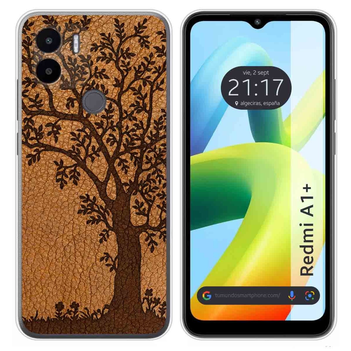 Funda Silicona para Xiaomi Redmi A1 Plus diseño Cuero 03 Dibujos