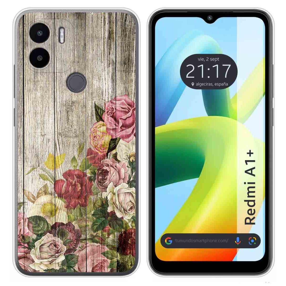 Funda Silicona para Xiaomi Redmi A1 Plus diseño Madera 08 Dibujos