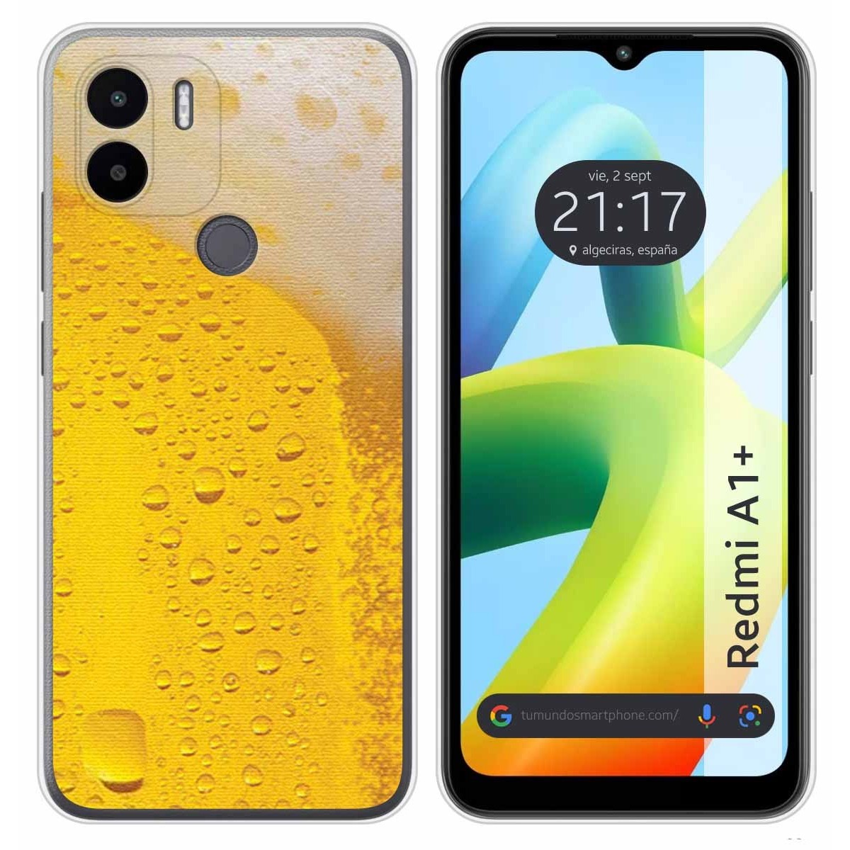 Funda Silicona para Xiaomi Redmi A1 Plus diseño Cerveza Dibujos