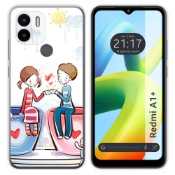 Funda Silicona para Xiaomi Redmi A1 Plus diseño Café Dibujos