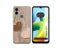 Funda Silicona para Xiaomi Redmi A1 Plus diseño Corazones Madera Dibujos