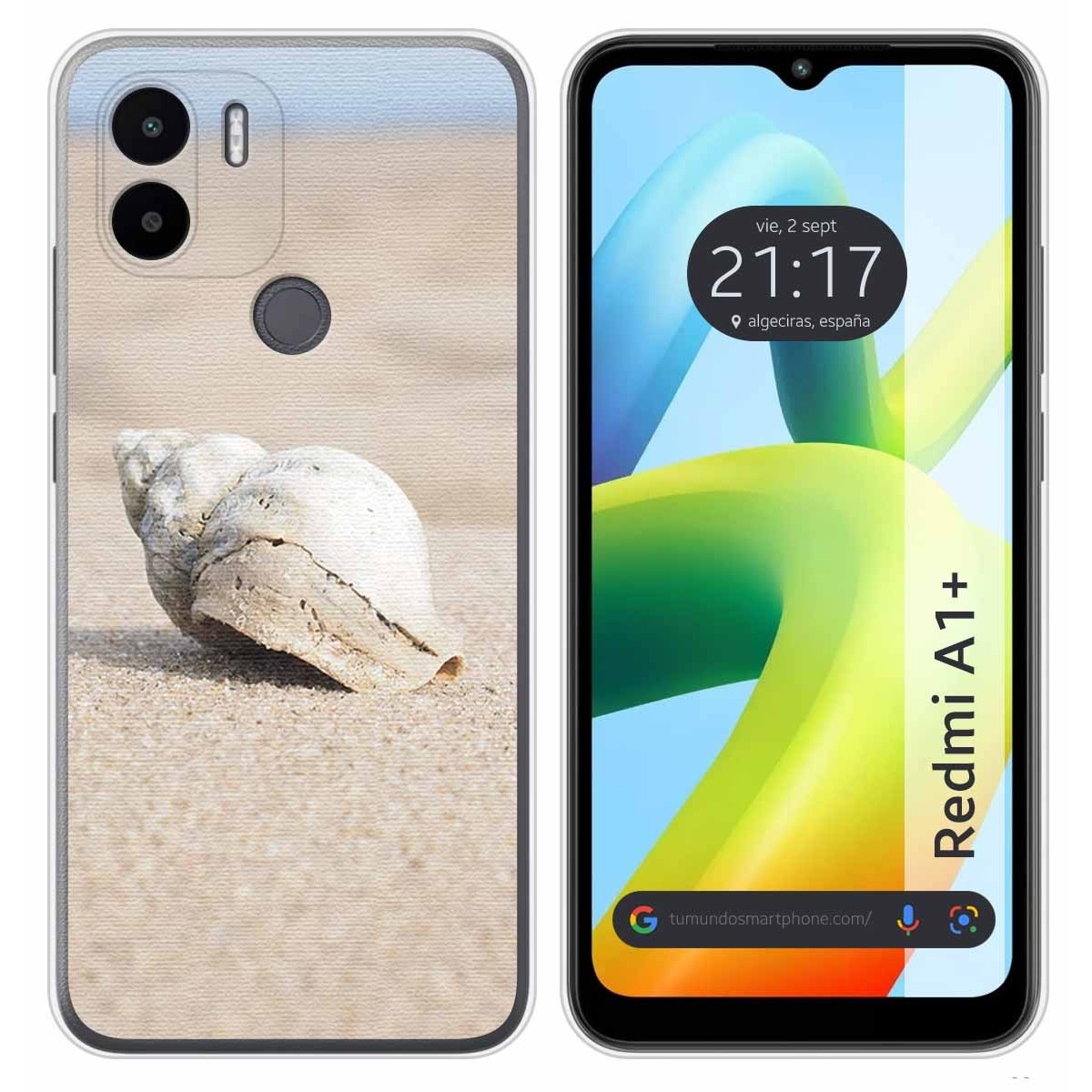 Funda Silicona para Xiaomi Redmi A1 Plus diseño Concha Dibujos