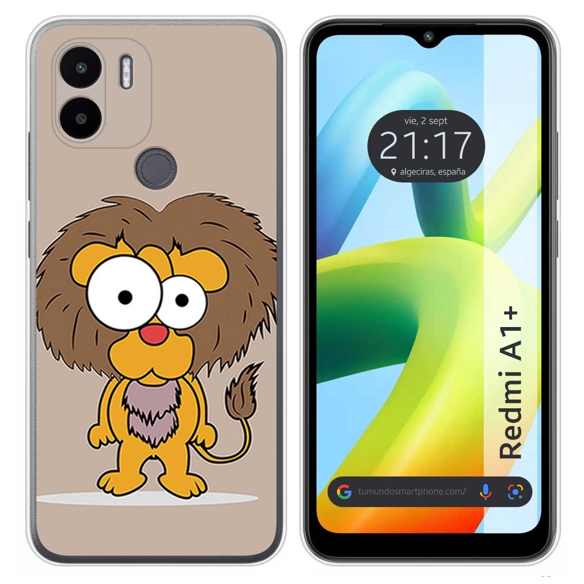 Funda Silicona para Xiaomi Redmi A1 Plus diseño Leon Dibujos