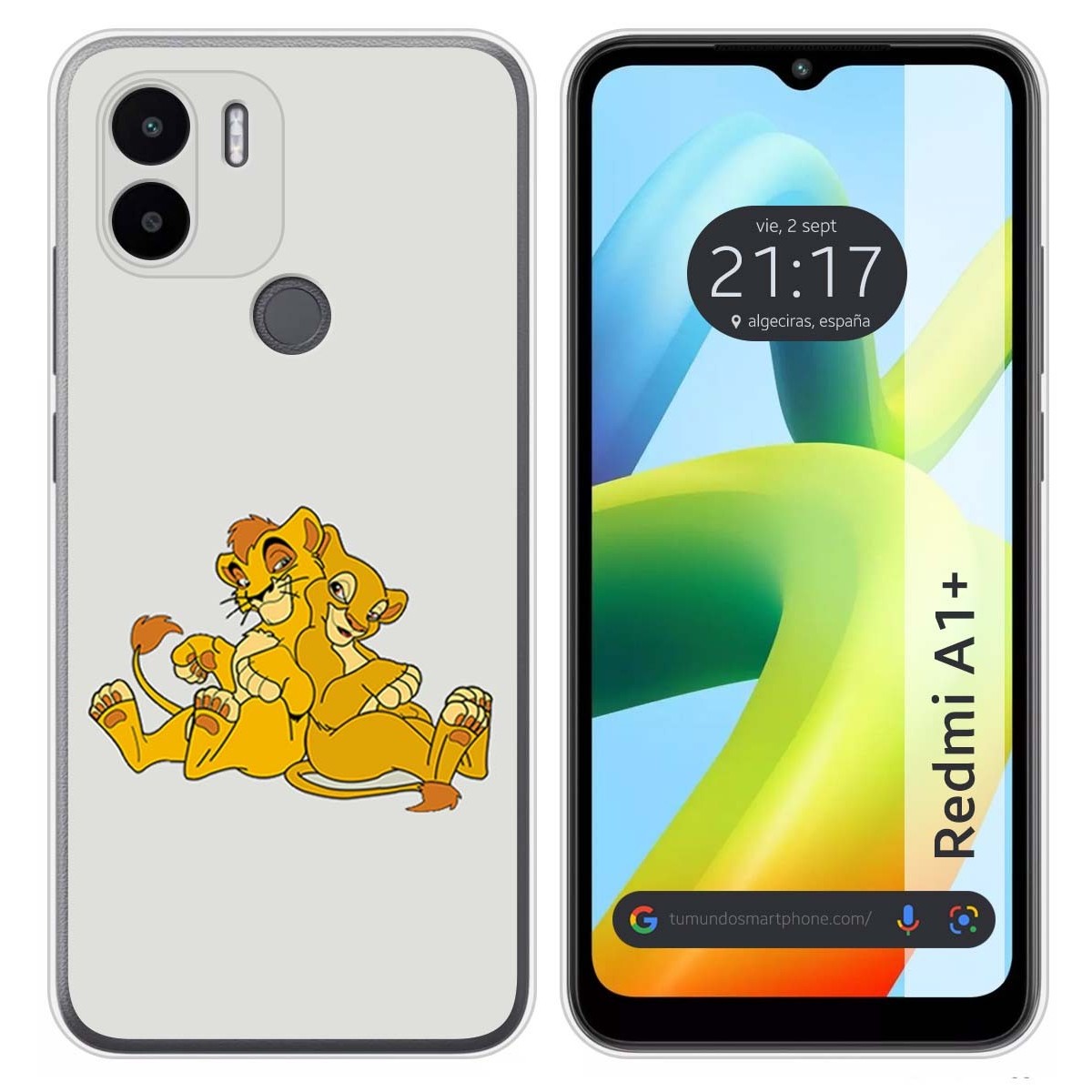Funda Silicona para Xiaomi Redmi A1 Plus diseño Leones Dibujos