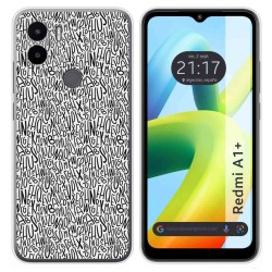 Funda Silicona para Xiaomi Redmi A1 Plus diseño Letras Dibujos