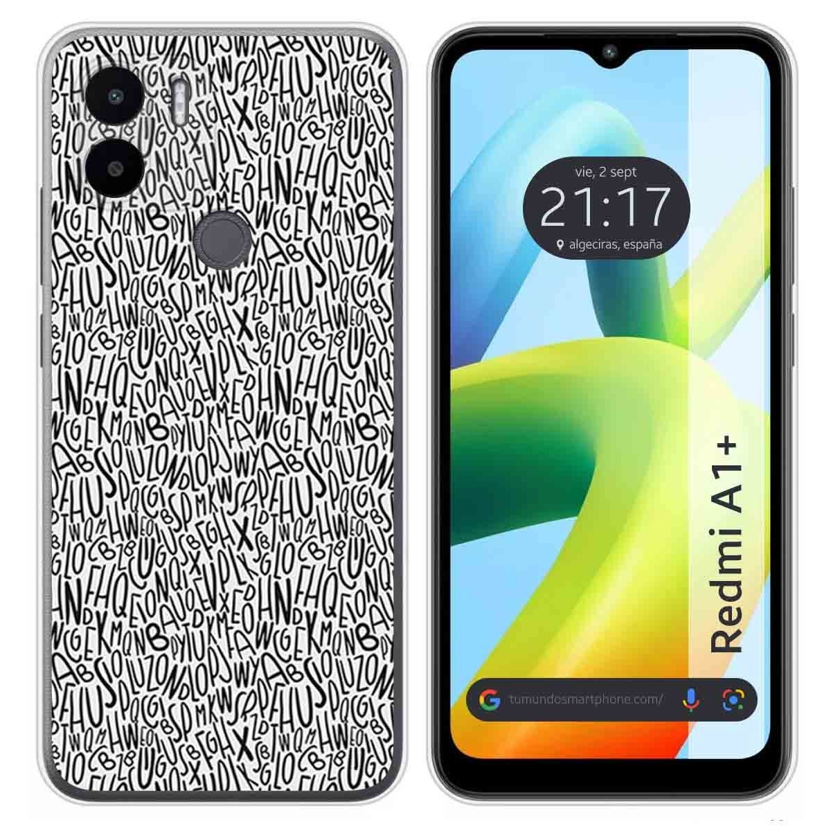 Funda Silicona para Xiaomi Redmi A1 Plus diseño Letras Dibujos