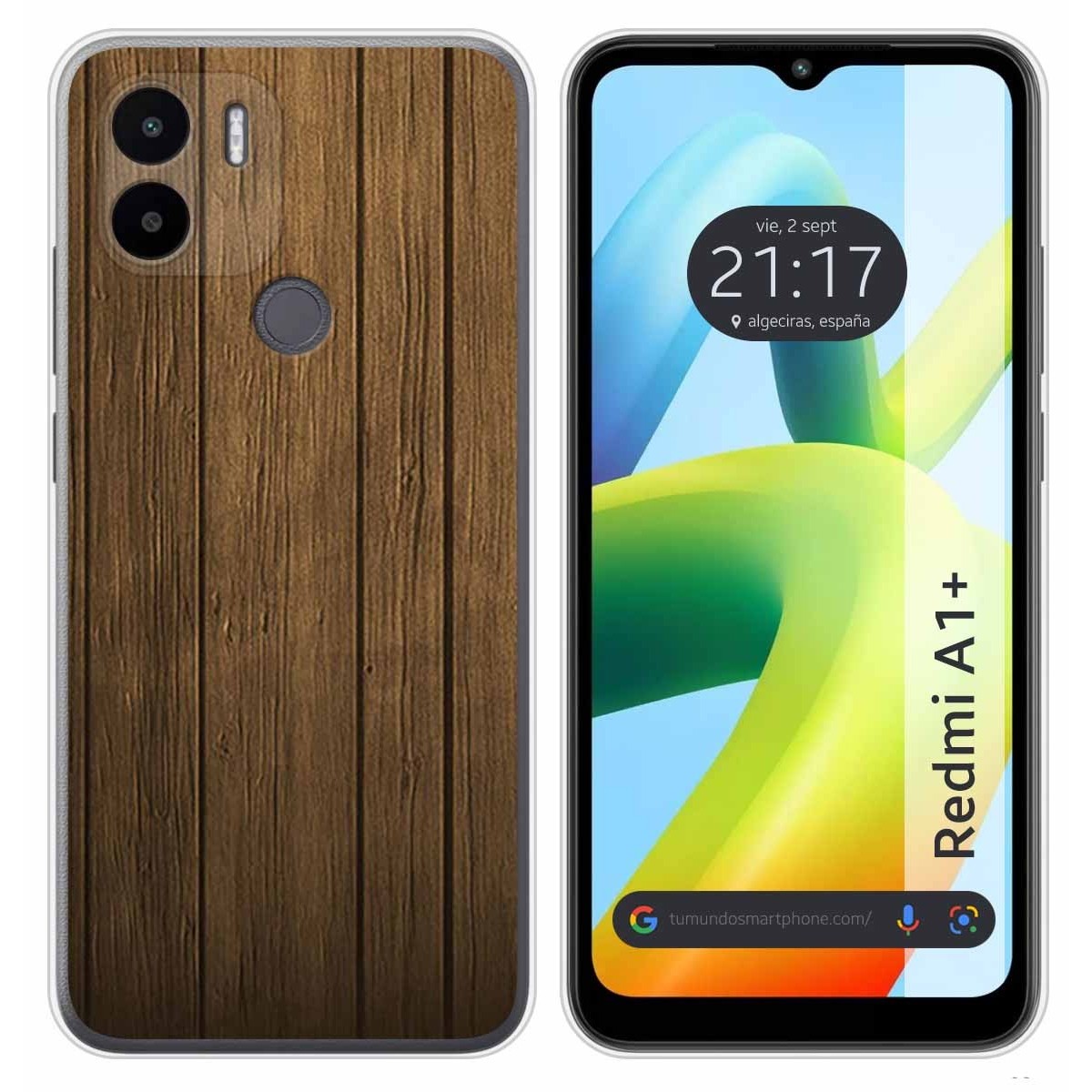 Funda Silicona para Xiaomi Redmi A1 Plus diseño Madera Dibujos