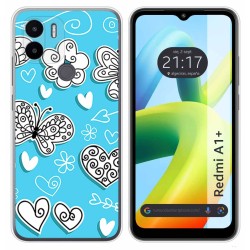 Funda Silicona para Xiaomi Redmi A1 Plus diseño Mariposas Dibujos