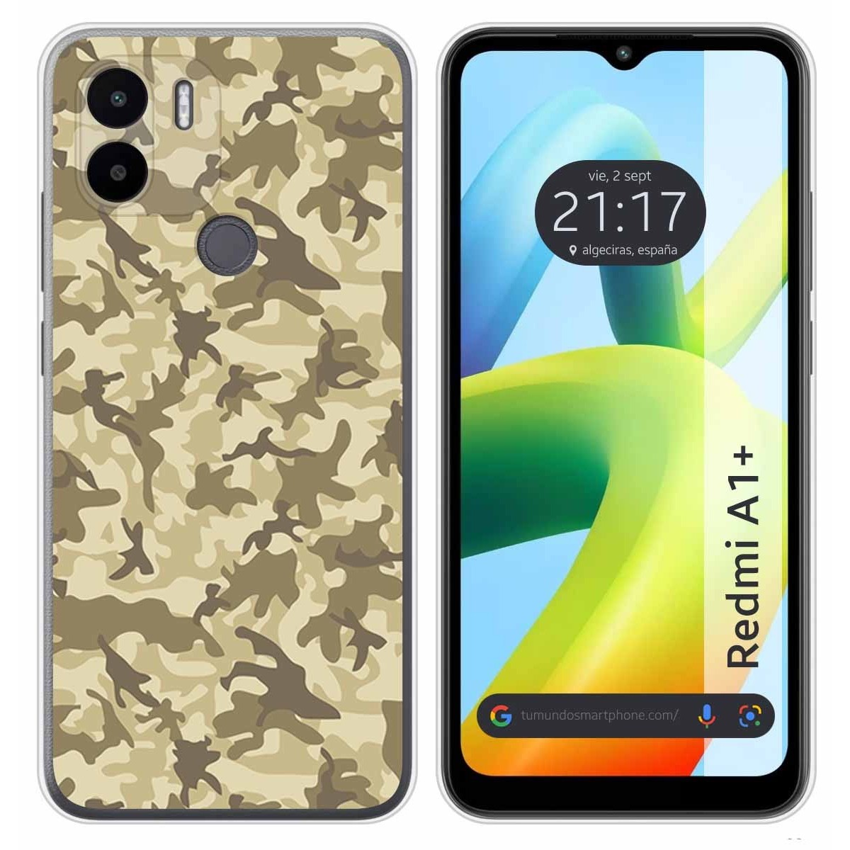 Funda Silicona para Xiaomi Redmi A1 Plus diseño Sand Camuflaje Dibujos