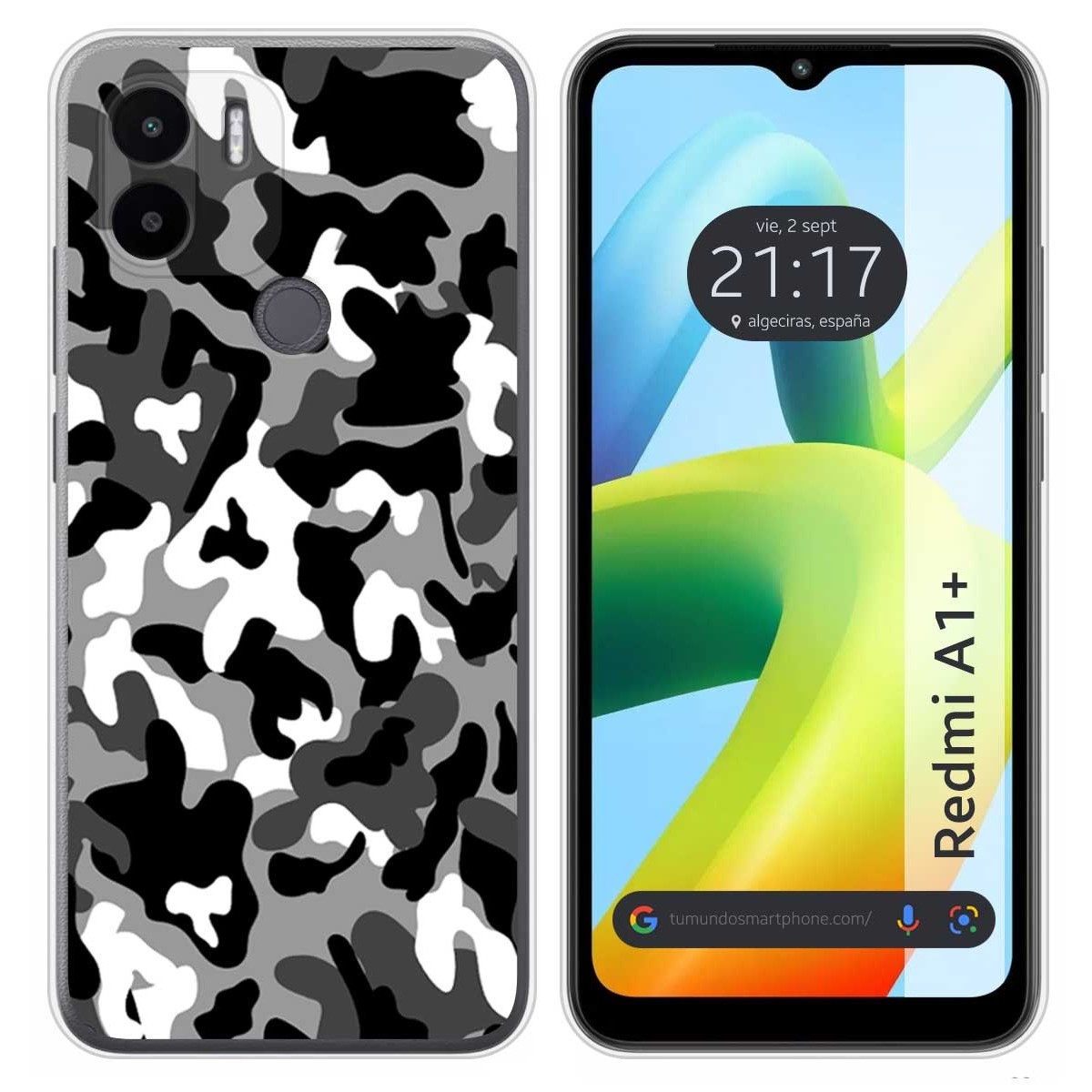Funda Silicona para Xiaomi Redmi A1 Plus diseño Snow Camuflaje Dibujos
