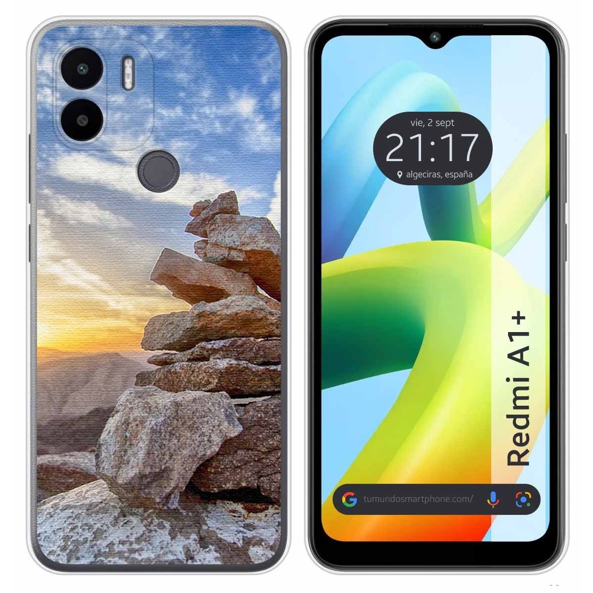 Funda Silicona para Xiaomi Redmi A1 Plus diseño Sunset Dibujos
