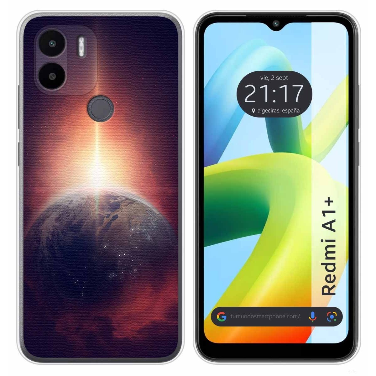 Funda Silicona para Xiaomi Redmi A1 Plus diseño Tierra Dibujos