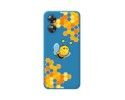 Funda Silicona Líquida Azul para Oppo A17 diseño Abeja Dibujos
