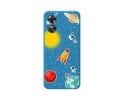 Funda Silicona Líquida Azul para Oppo A17 diseño Espacio Dibujos