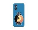 Funda Silicona Líquida Azul para Oppo A17 diseño Mujer Escalada Dibujos