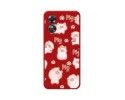 Funda Silicona Líquida Roja para Oppo A17 diseño Cerdos Dibujos