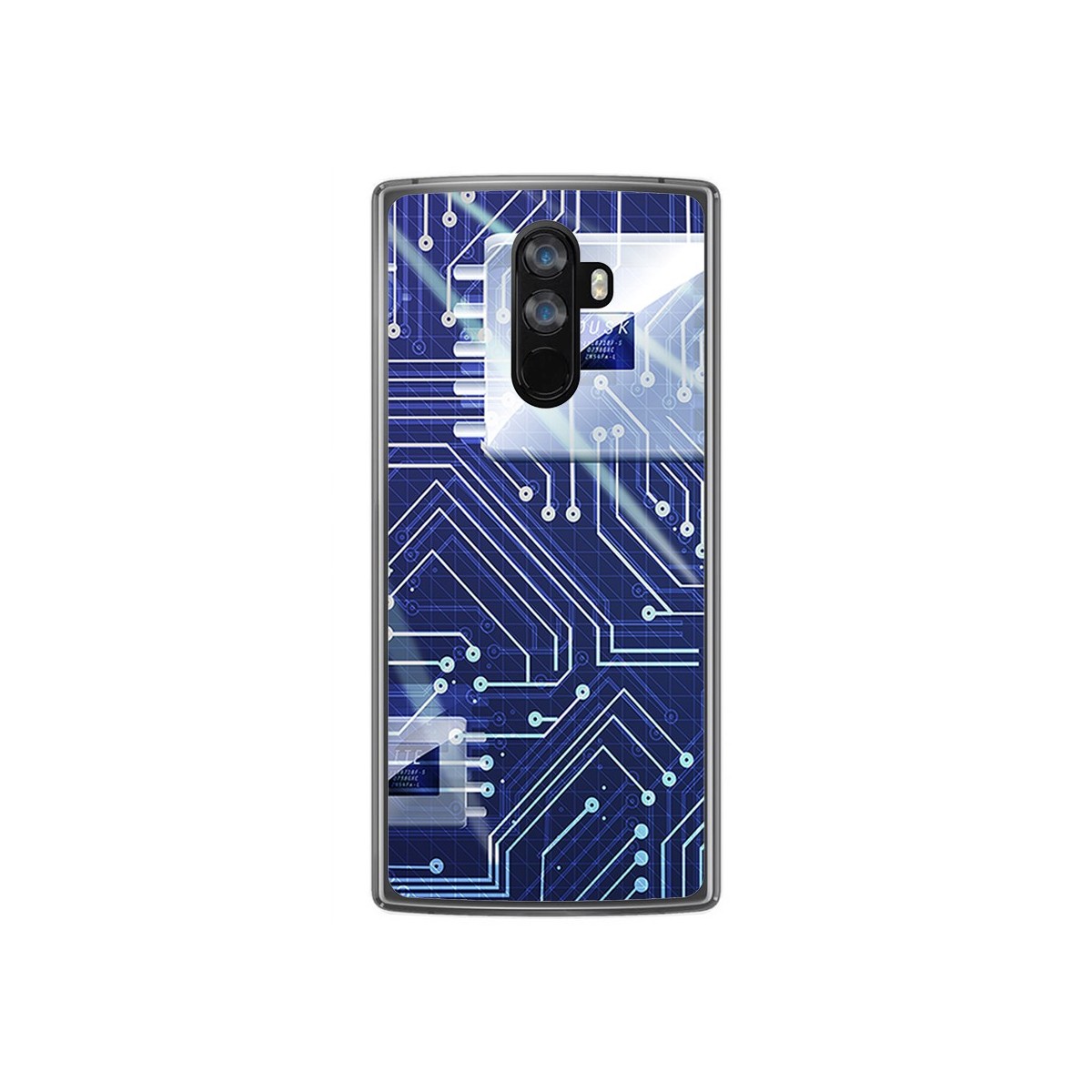 Funda Gel Tpu para Doogee Mix 2 Diseño Circuito Dibujos