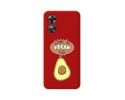 Funda Silicona Líquida Roja para Oppo A17 diseño Vegan Life Dibujos