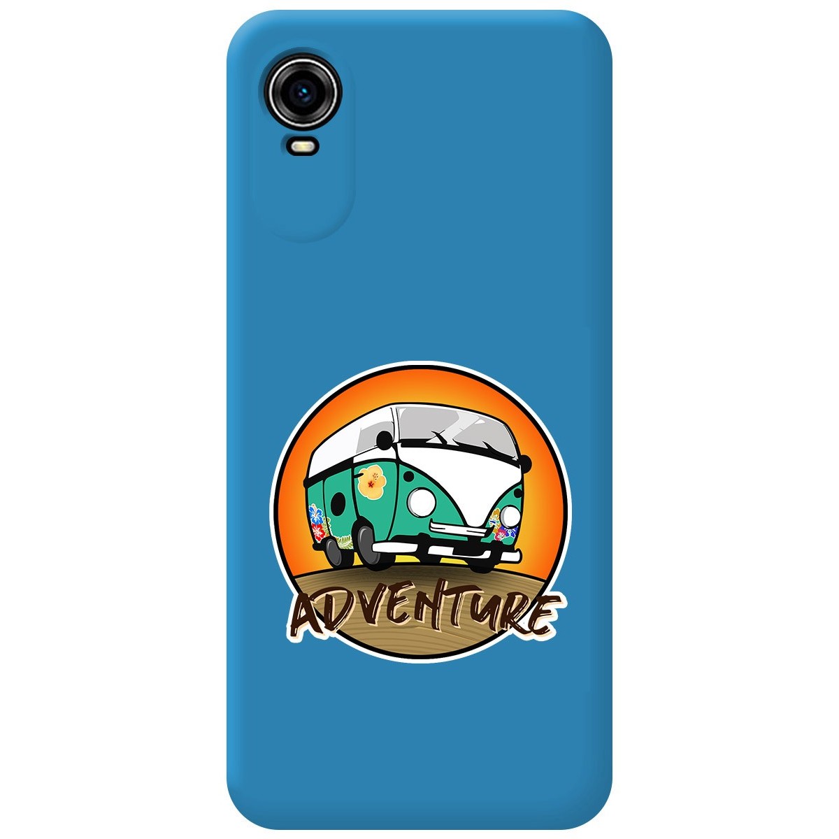 Funda Silicona Líquida Azul para ZTE Blade A31 Plus diseño Adventure Dibujos
