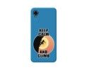 Funda Silicona Líquida Azul para ZTE Blade A31 Plus diseño Mujer Escalada Dibujos